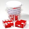 19mm Craps Dice Pair Matching Serial Numbers - Authentic Las Vegas Casino Table-Played Dice (Planet Hollywood (Red Polished)) view 2