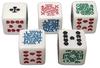 Cyber-Deals 100 Poker Dice White Squared Corner Bulk Block Pack - New Club Ace Design for 2020 view 3