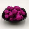 30pcs Magenta Color 14mm Silicone Hexagon Pearl Beads Silicone Geometry Spacer Beads for DIY Beading Mom Jewelry Necklace Making view 4