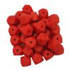 50pcs Mandarin Red Color 14mm Hexagon Silicone Beads for Keychain Silicone Geometry Octagonal Spacer Beads Mom Lanyard Jewelry Making view 1