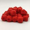 50pcs Mandarin Red Color 14mm Hexagon Silicone Beads for Keychain Silicone Geometry Octagonal Spacer Beads Mom Lanyard Jewelry Making view 3