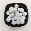 50pcs Dark Marble Blue Color 14mm Silicone Hexagon Pearl Beads Silicone Geometry Spacer Beads for DIY Beading Mom Jewelry Necklace Making view 3