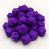 30pcs Classic Purple Color 14mm Silicone Hexagon Pearl Beads Silicone Geometry Spacer Beads for DIY Beading Mom Jewelry Necklace Making view 3