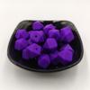 30pcs Classic Purple Color 14mm Silicone Hexagon Pearl Beads Silicone Geometry Spacer Beads for DIY Beading Mom Jewelry Necklace Making view 4