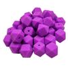 30pcs Purple Color 14mm Silicone Hexagon Pearl Beads Silicone Geometry Spacer Beads for DIY Beading Mom Jewelry Necklace Making view 1
