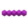 30pcs Purple Color 14mm Silicone Hexagon Pearl Beads Silicone Geometry Spacer Beads for DIY Beading Mom Jewelry Necklace Making view 3