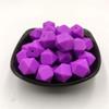 30pcs Purple Color 14mm Silicone Hexagon Pearl Beads Silicone Geometry Spacer Beads for DIY Beading Mom Jewelry Necklace Making view 4
