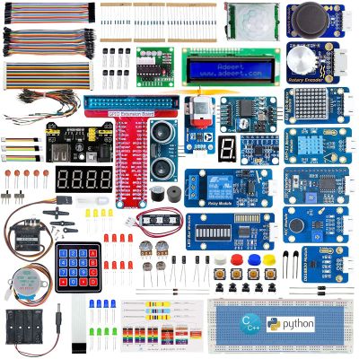 Adeept Upgraded Ultimate Starter Kit for Raspberry Pi 4 3 B+ B 3B 3B+ 2B, Python C Code, 40 Projects, STEM Education Kit, DIY Electronic Components Comprehensive Starter Kit with 480 Pages PDF Manual