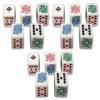 Cyber-Deals White Poker Dice (New 2020 Design) with Black Velvet Storage Pouch (Set of 15) view 2