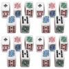 Cyber-Deals White Poker Dice (New 2020 Design) with Black Velvet Storage Pouch (Set of 20) view 2