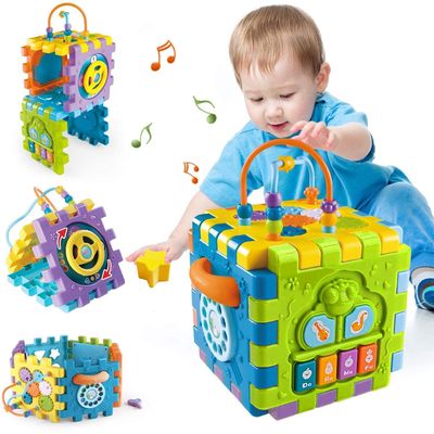 MiniFAIRY Activity Cube Baby Toys 6 to12 Months,Early Educational Light Up Baby Musical Toys for 6 12 18 Months,1 Year Old Toys for Baby Play Center, Montessori Toys for 1 2 3 Years Old Boys Girls