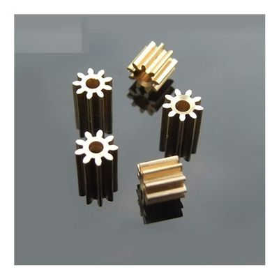 DINGGUANGHE-CUP Power Transmission Products 92A Brass Gear Pore 1.95 mm Shaft 9 Teeth Motor Shaft Gears Modulus 0.5 for DIY Toys RC Model Cars (10Pcs) Ball Bearings