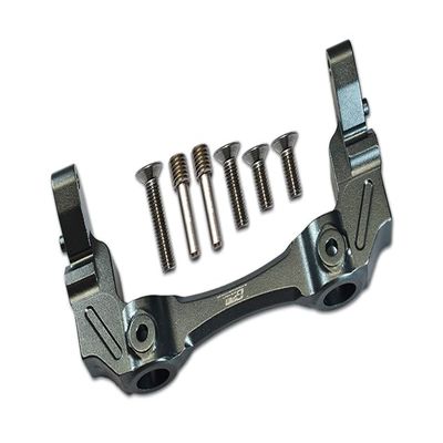 Axial SCX10 III AXI03007 Upgrade Parts Aluminum Front Bumper Mount - 1Pc Set Gray Silver