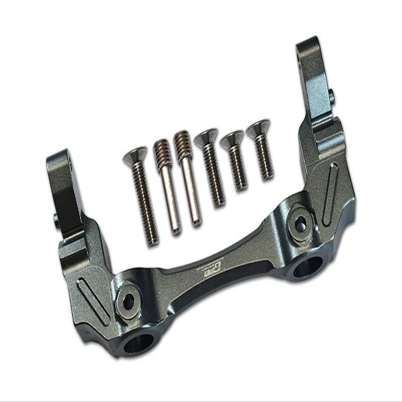 Axial SCX10 III AXI03007 Upgrade Parts Aluminum Front Bumper Mount - 1Pc Set Gray Silver