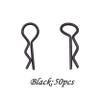 50 Pack Treehobby Universal Bent Springy R Pins RC Car Body Shell Clips Compatible with 1/10 RC Car Truck Buggy Crawler Short Course Replacement Spare Part (Black) view 2