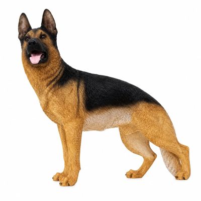 Comfy Hour Doggyland Collection, Miniature Dog Collectibles Standing German Shepherd Wolf Figurine, Realistic Lifelike Animal Statue Home Decoration, 7.09" L x 2.8" W x 6.3" H, Polyresin