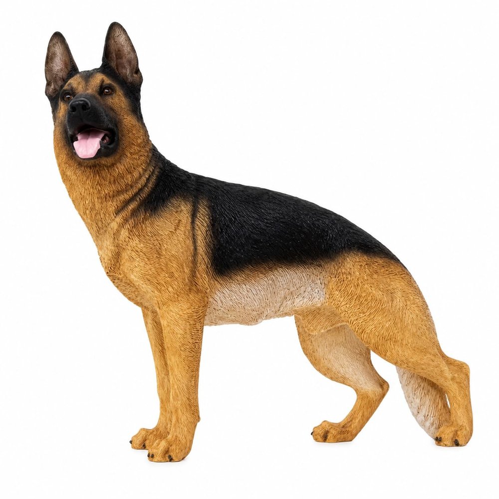 Comfy Hour Doggyland Collection, Miniature Dog Collectibles Standing German Shepherd Wolf Figurine, Realistic Lifelike Animal Statue Home Decoration, 7.09" L x 2.8" W x 6.3" H, Polyresin