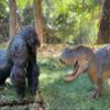 Gemini&Genius Gorilla Toys Tyrannosaurus Rex Dinosaur World Toys Stand Up with Movable Jaw Gorilla Action Figurine Gift for Kids view 3