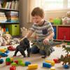 Gemini&Genius Gorilla Toys Tyrannosaurus Rex Dinosaur World Toys Stand Up with Movable Jaw Gorilla Action Figurine Gift for Kids view 4