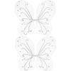 Sumind 2 Pieces White Fairy Wings for Butterfly Fairy Costume Angel Wings for Dress Up Halloween Costume Accessory view 1