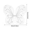 Sumind 2 Pieces White Fairy Wings for Butterfly Fairy Costume Angel Wings for Dress Up Halloween Costume Accessory view 4