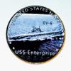 US Navy USS Enterprise CV-6 Colorized Challenge Art Coin view 1