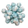 30pcs Marble Teal Color 14mm Silicone Polyhedron Beads Silicone Geometry Icosahedron Beads for Mom Jewelry Necklace Making view 1