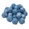 30pcs Pearl Blue Color 14mm Silicone Polyhedron Beads Silicone Geometry Icosahedron Beads for Mom Jewelry Necklace Making view 1