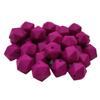 30pcs Magenta Color 14mm Silicone Polyhedron Beads Silicone Geometry Icosahedron Beads for Mom Jewelry Necklace Making view 3