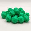 50pcs Kelly Green Color 14mm Silicone Polyhedron Beads Silicone Geometry Icosahedron Beads for Mom Jewelry Necklace Making view 3