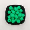 50pcs Kelly Green Color 14mm Silicone Polyhedron Beads Silicone Geometry Icosahedron Beads for Mom Jewelry Necklace Making view 4