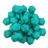 30pcs Turquoise Color 14mm Silicone Polyhedron Beads Silicone Geometry Icosahedron Beads for Mom Jewelry Necklace Making view 1