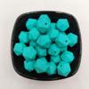 30pcs Turquoise Color 14mm Silicone Polyhedron Beads Silicone Geometry Icosahedron Beads for Mom Jewelry Necklace Making view 4