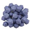 50pcs Brunnera Blue Color 14mm Silicone Polyhedron Beads Silicone Geometry Icosahedron Beads for Mom Jewelry Necklace Making view 1