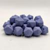 50pcs Brunnera Blue Color 14mm Silicone Polyhedron Beads Silicone Geometry Icosahedron Beads for Mom Jewelry Necklace Making view 3