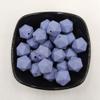 50pcs Brunnera Blue Color 14mm Silicone Polyhedron Beads Silicone Geometry Icosahedron Beads for Mom Jewelry Necklace Making view 4