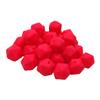 50pcs Shocking Pink Color 14mm Silicone Polyhedron Beads Silicone Geometry Icosahedron Beads for Mom Jewelry Necklace Making view 1