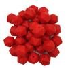 30pcs Scarlet Red Color 14mm Silicone Polyhedron Beads Silicone Geometry Icosahedron Beads for Mom Jewelry Necklace Making view 1