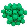 30pcs Kelly Green Color 14mm Silicone Polyhedron Beads Silicone Geometry Icosahedron Beads for Mom Jewelry Necklace Making view 1