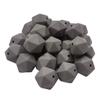 30pcs Light Gray Color 14mm Silicone Polyhedron Beads Silicone Geometry Icosahedron Beads for Mom Jewelry Necklace Making view 1