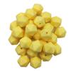 30pcs Custard Yellow Color 14mm Silicone Polyhedron Beads Silicone Geometry Icosahedron Beads for Mom Jewelry Necklace Making view 1