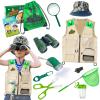 ESSENSON Outdoor Explorer Kit & Bug Catcher Kit with Vest, Outdoor Toy Gift for 3 4 5 6 7 8+ Year Old Boys Girls Kids Binoculars, Magnifying Glass, Butterfly Net, Camping, Adventure view 1