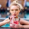 12 Pieces Inflatable Drink Holder Flamingo Drink Floats Reusable Inflatable Cute Animal Cup Coasters Pool Cup Holders for Summer Swimming Party view 3