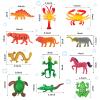 Outus 8 Pieces Growing Animal Creature Expandable Giant Grow 3D Water Creature Set Easter Egg Basket Filler Grow in Water Fish Favors Party Supply Gift Classroom Prize(Multiple Animal) view 2