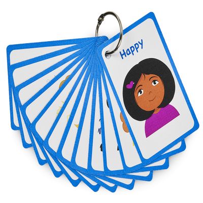 My Feelings and Emotion Girls Flash Cards for Visual aid Special Ed, Speech Delay Non Verbal Children and Adults with Autism, Special Needs ASD ADHD (Mix Girls)