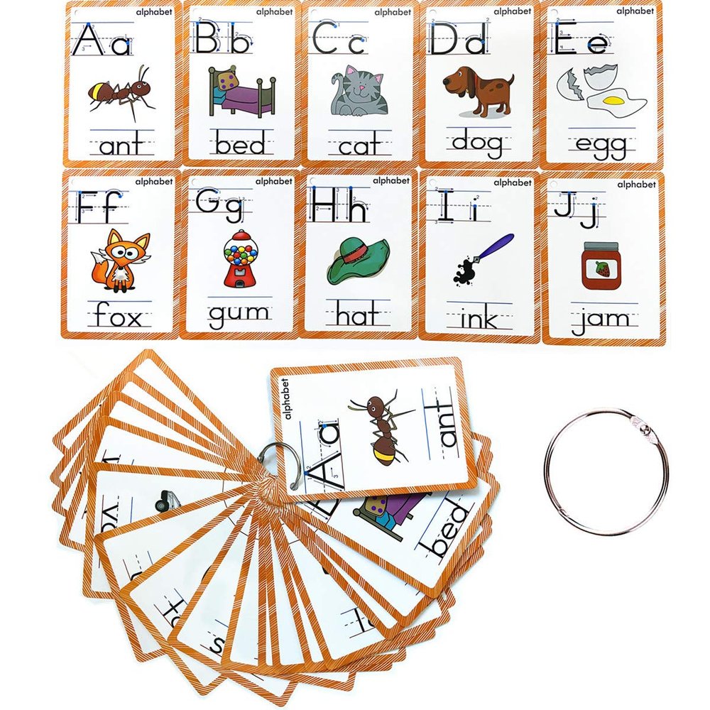 26 Alphabet Flash Cards for Kids | 26 Letters Flash Cards Perfect for Preschool to Kindergarten, Teacher/Autism Therapists Tools