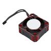 ESC Fan,Aluminum 32000RPM 25x25MM Metal Cooling Upgrade for RC Car Enthusiasts Racing Off-Roading High-Performance Use (Black red) view 2