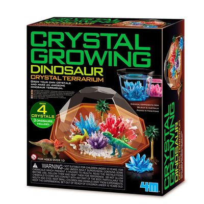 4M Dino Crystal Terrarium, Crystal Growing Science and Activity Kit with a Dinosaur Theme, for Ages 10+, STEM for Boys and Girls
