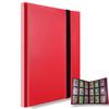 AITIME 360 Pockets Trading Card Binder Album, Side Loading PP Pockets Sleeves, Cards and Coupons Protector Storage Book (Red) view 1