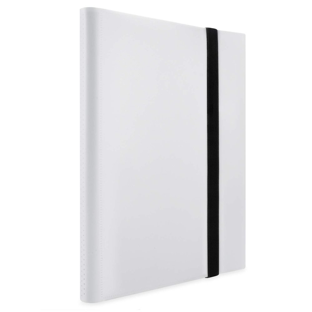 360 Pockets Trading Card Binder Album, Side Loading PP Pockets Sleeves, Cards and Coupons Protector Storage Book (White)